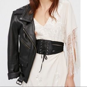 Free People Athletic Lace Up Corset Belt